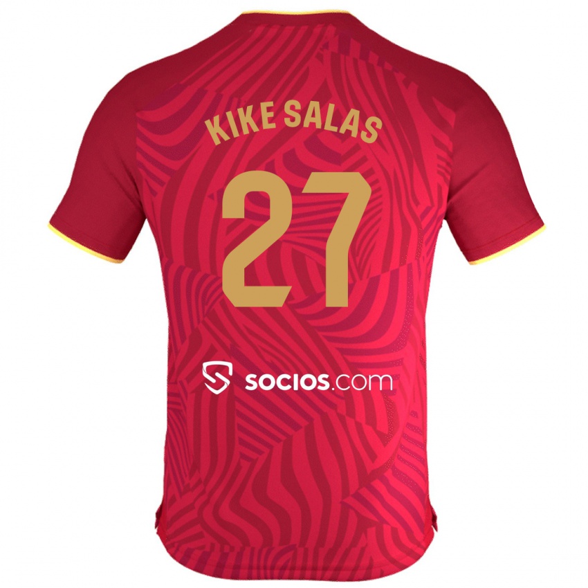 Mulher Camisola Kike Salas #27 Vermelho Alternativa 2023/24 Camisa