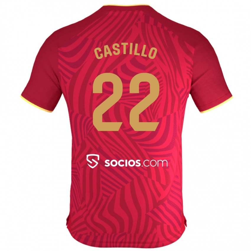 Mulher Camisola José Castillo #22 Vermelho Alternativa 2023/24 Camisa