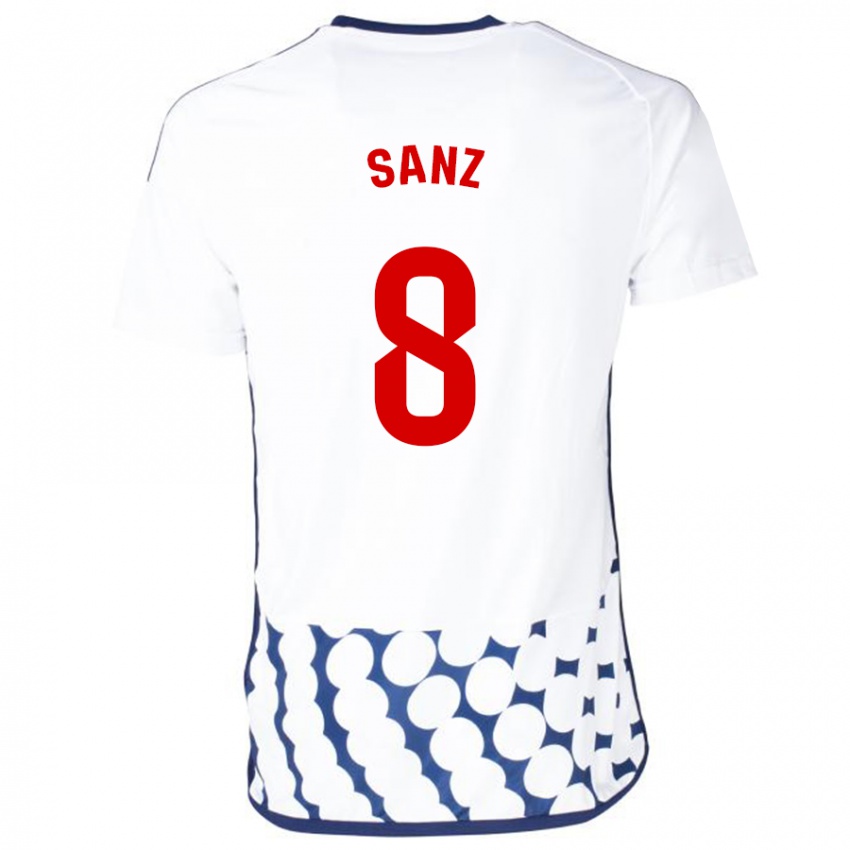 Mulher Camisola Álvaro Sanz #8 Branco Alternativa 2023/24 Camisa