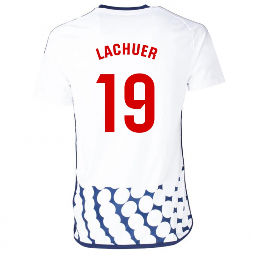 Mulher Camisola Mathis Lachuer #19 Branco Alternativa 2023/24 Camisa