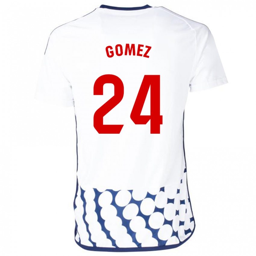 Mulher Camisola Jonathan Gómez #24 Branco Alternativa 2023/24 Camisa