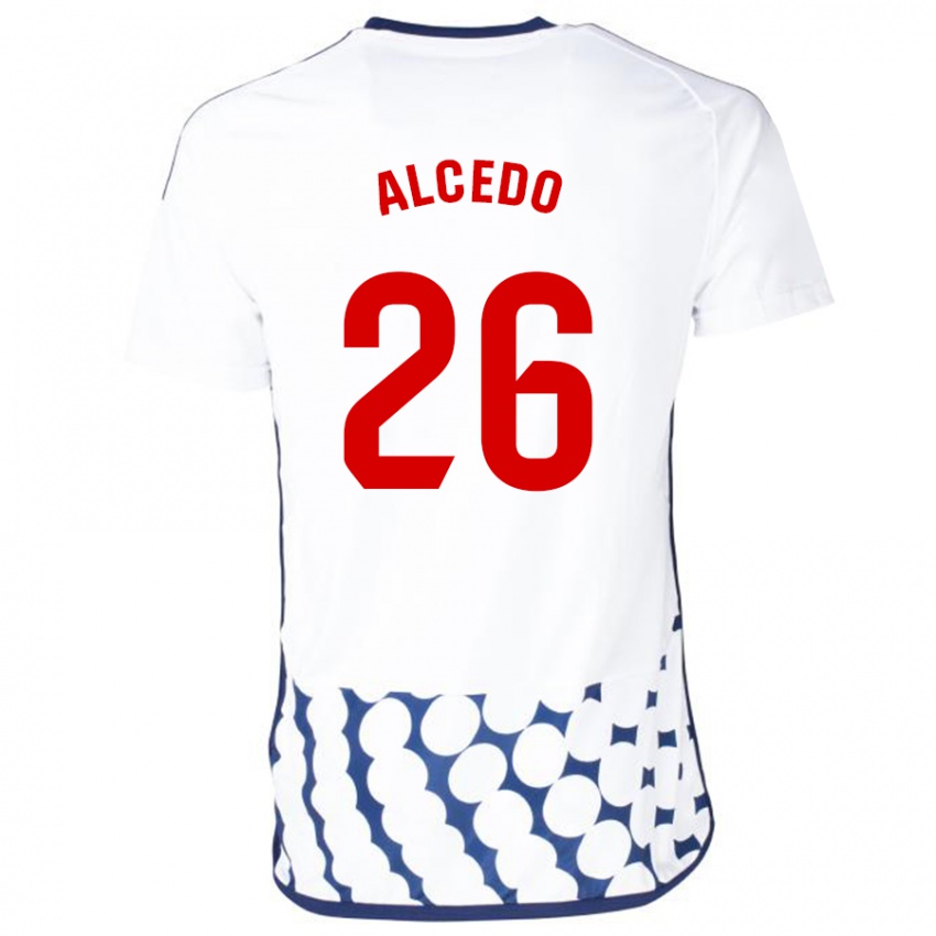 Mulher Camisola Juan María Alcedo #26 Branco Alternativa 2023/24 Camisa