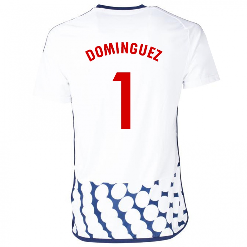 Mulher Camisola Iago Domínguez #1 Branco Alternativa 2023/24 Camisa