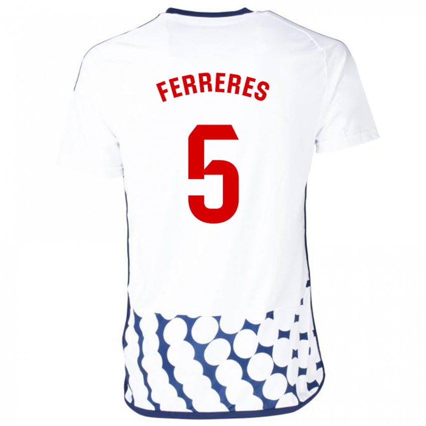 Mulher Camisola Manolo Ferreres #5 Branco Alternativa 2023/24 Camisa