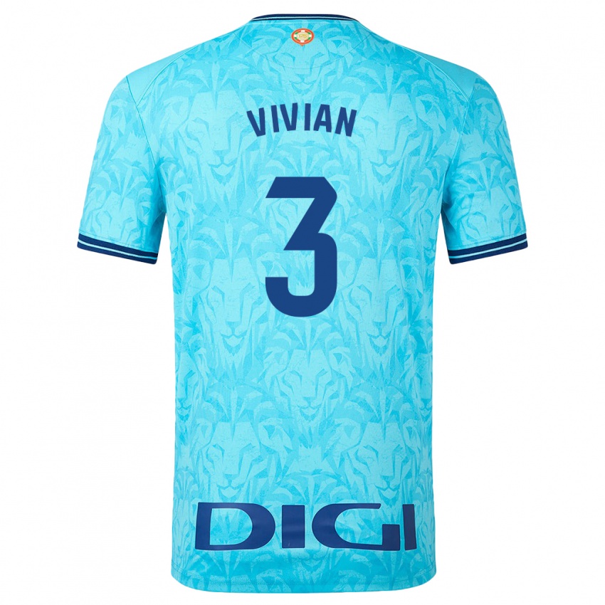Mulher Camisola Dani Vivian #3 Céu Azul Alternativa 2023/24 Camisa