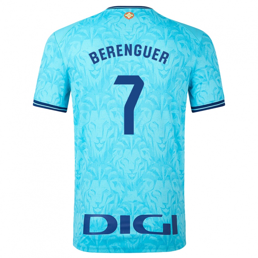 Mulher Camisola Alex Berenguer #7 Céu Azul Alternativa 2023/24 Camisa