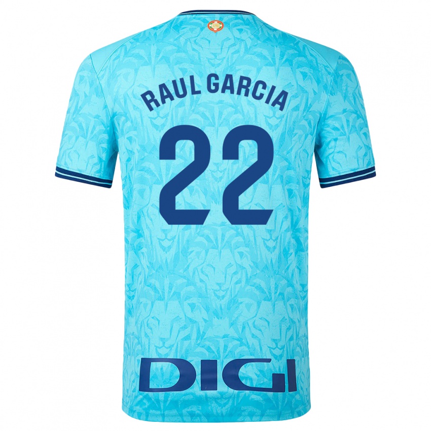 Mulher Camisola Raul Garcia #22 Céu Azul Alternativa 2023/24 Camisa