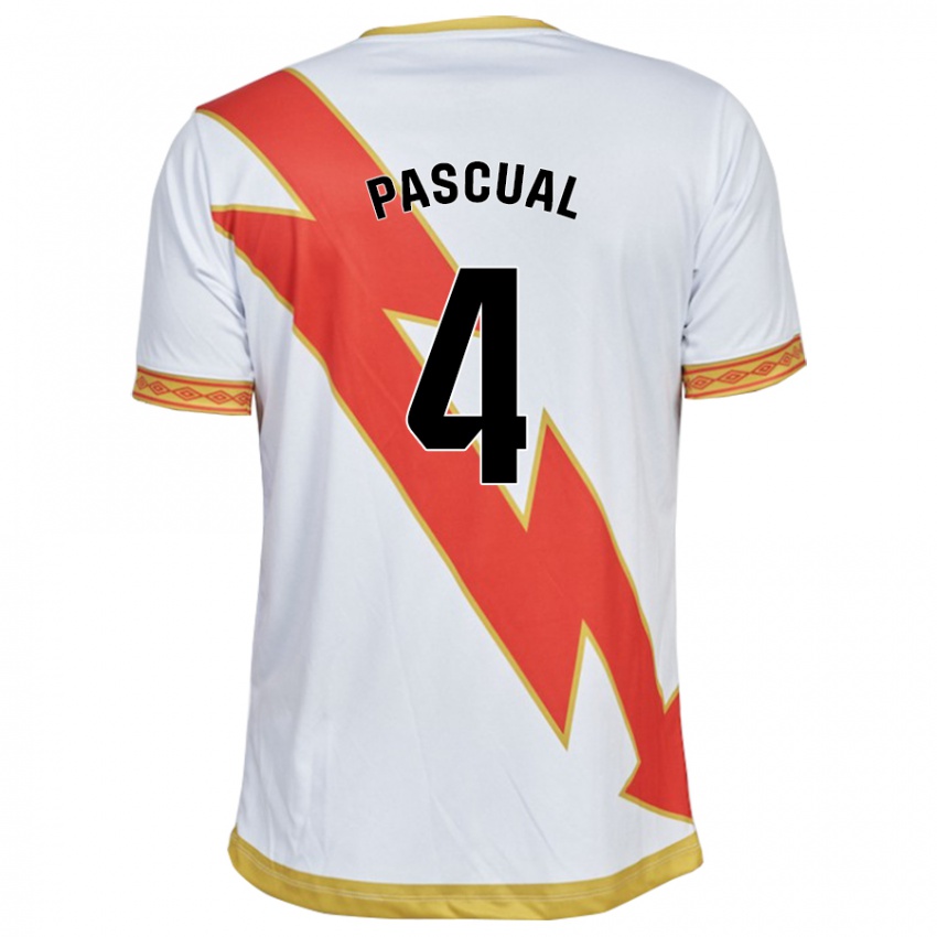 Criança Camisola Martín Pascual #4 Branco Principal 2023/24 Camisa