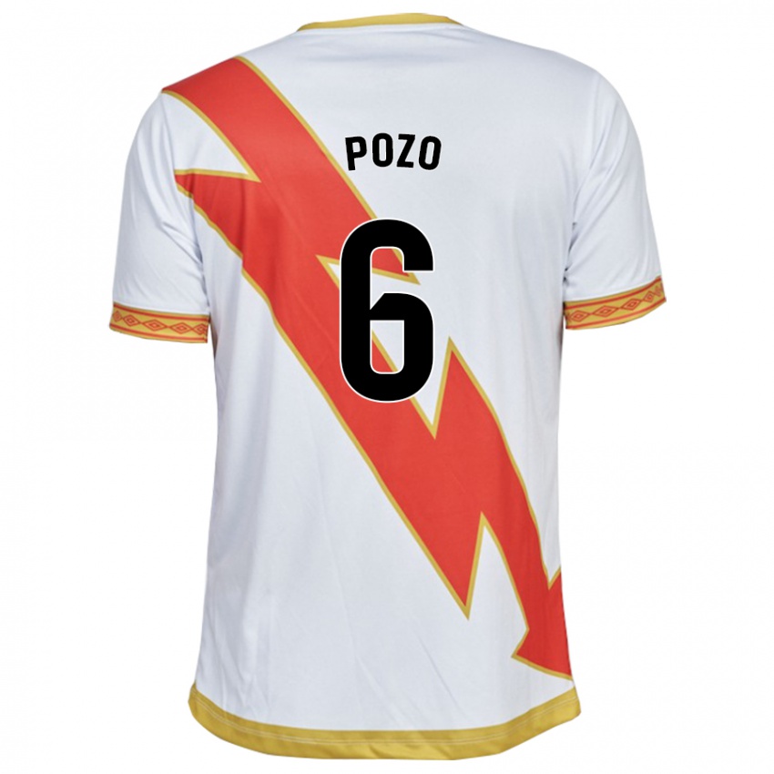 Criança Camisola José Pozo #6 Branco Principal 2023/24 Camisa