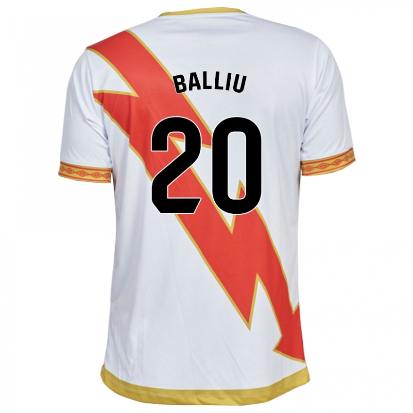 Criança Camisola Iván Balliu #20 Branco Principal 2023/24 Camisa