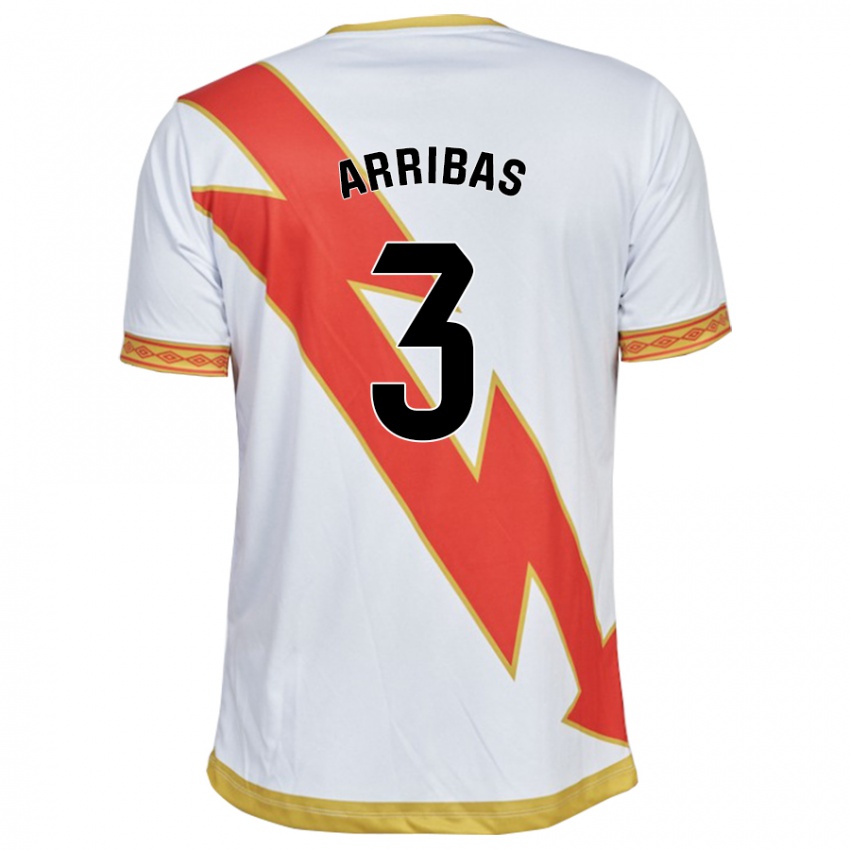 Criança Camisola Sergio Arribas #3 Branco Principal 2023/24 Camisa