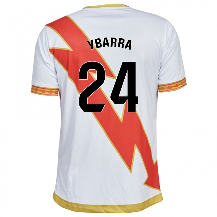 Criança Camisola Juan Ybarra #24 Branco Principal 2023/24 Camisa