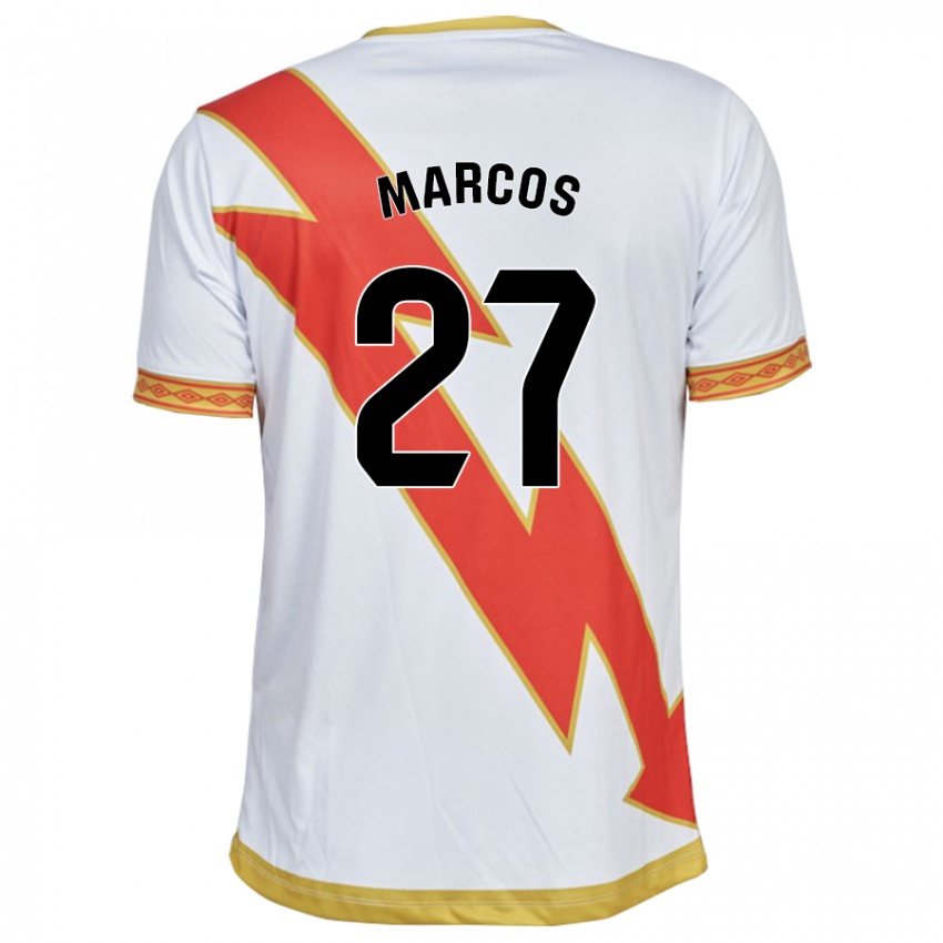 Criança Camisola Álvaro Marcos #27 Branco Principal 2023/24 Camisa