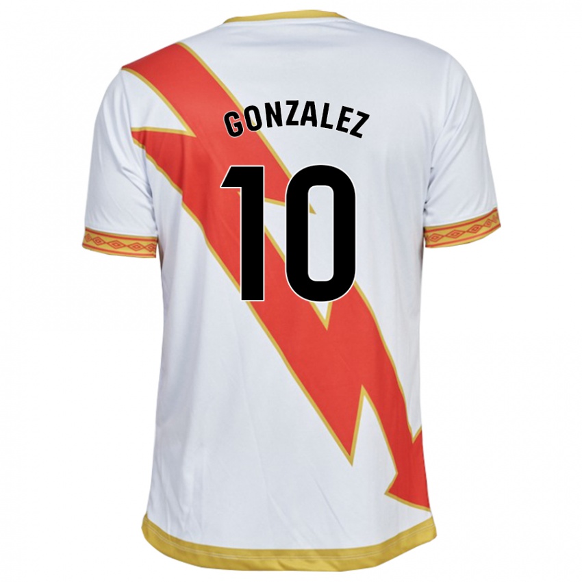 Criança Camisola Alba Gonzalez Perez #10 Branco Principal 2023/24 Camisa