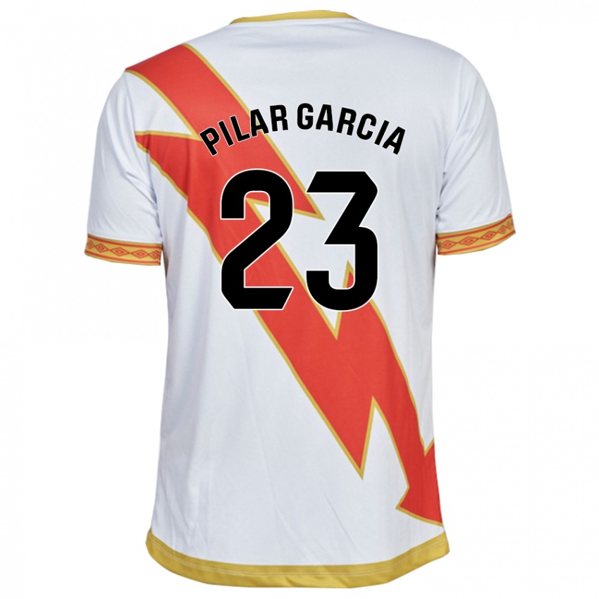 Criança Camisola María Pilar García Villalba #23 Branco Principal 2023/24 Camisa