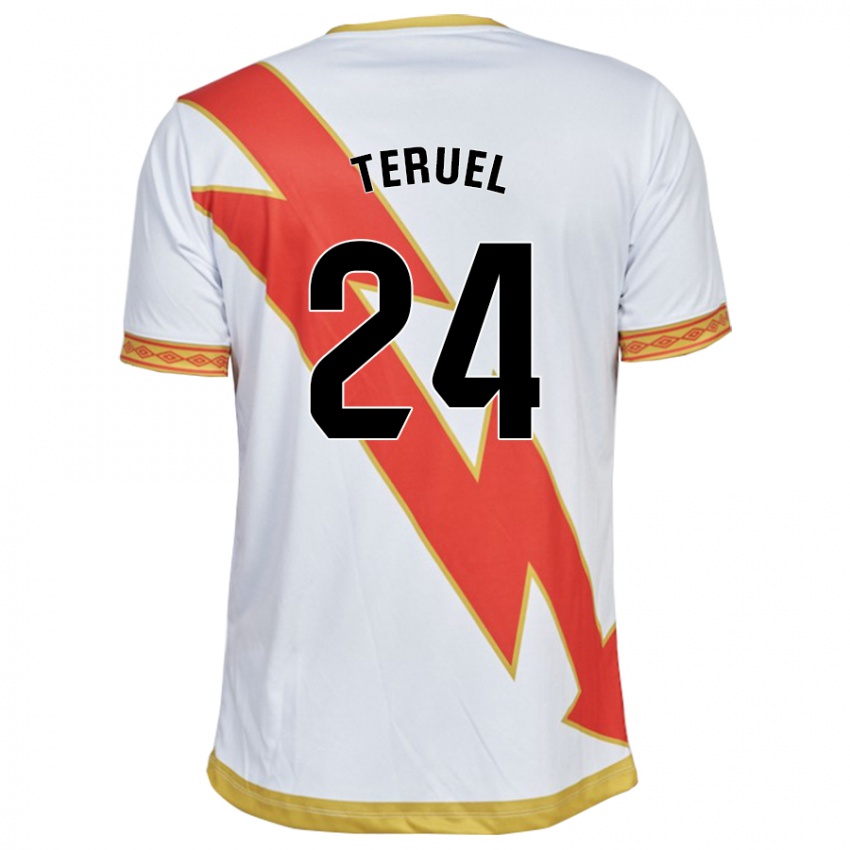 Criança Camisola Laura Teruel Montero #24 Branco Principal 2023/24 Camisa