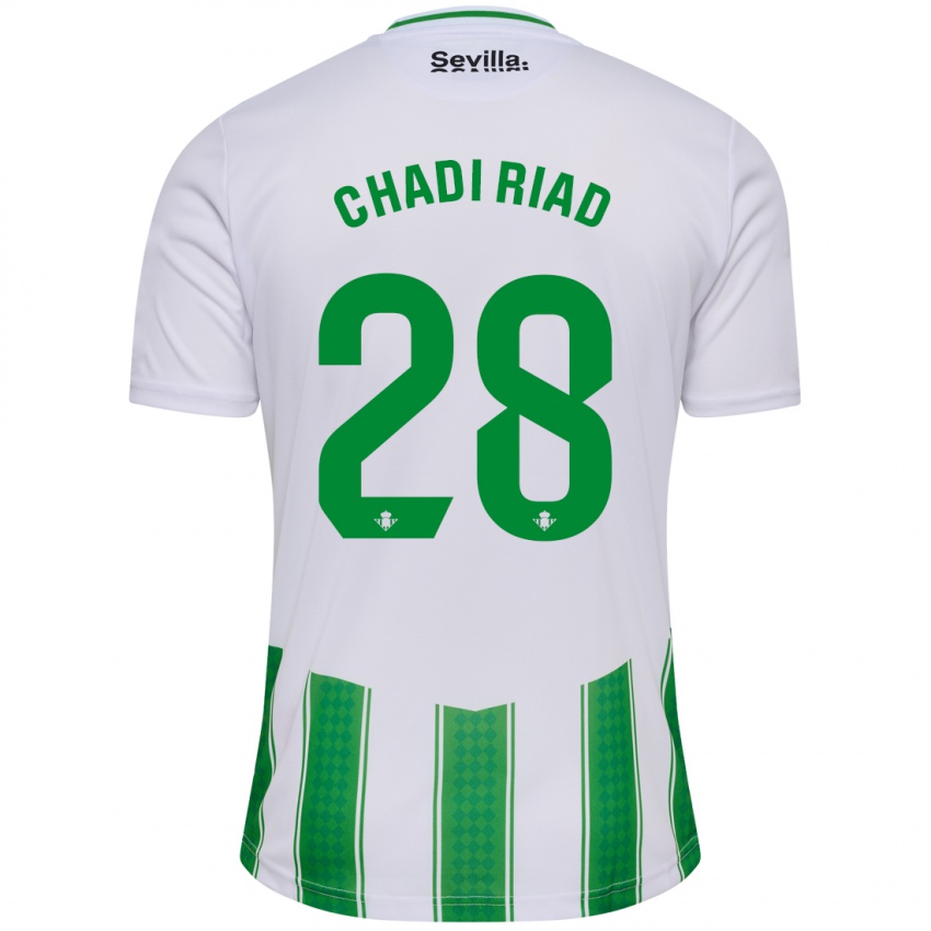 Criança Camisola Chadi Riad #28 Branco Principal 2023/24 Camisa