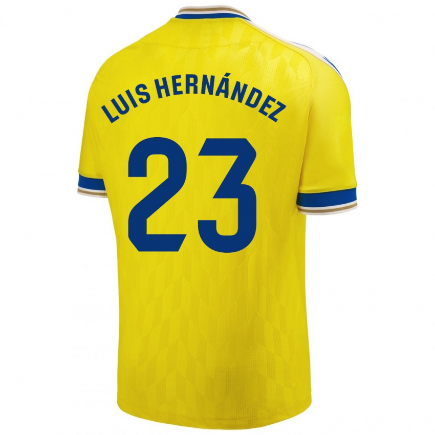 Criança Camisola Luis Hernández #23 Amarelo Principal 2023/24 Camisa