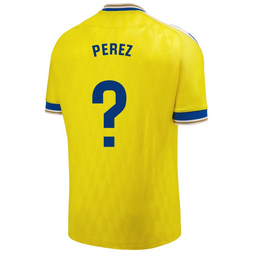 Criança Camisola Ángel Pérez #0 Amarelo Principal 2023/24 Camisa