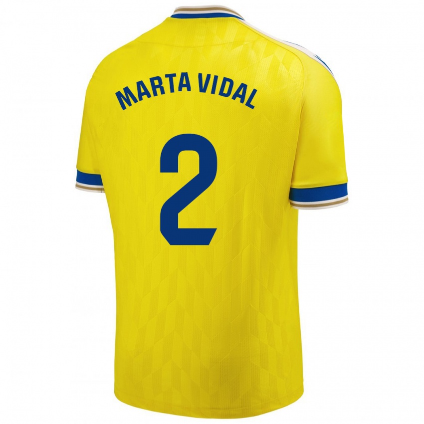 Criança Camisola Marta Vidal Vela #2 Amarelo Principal 2023/24 Camisa