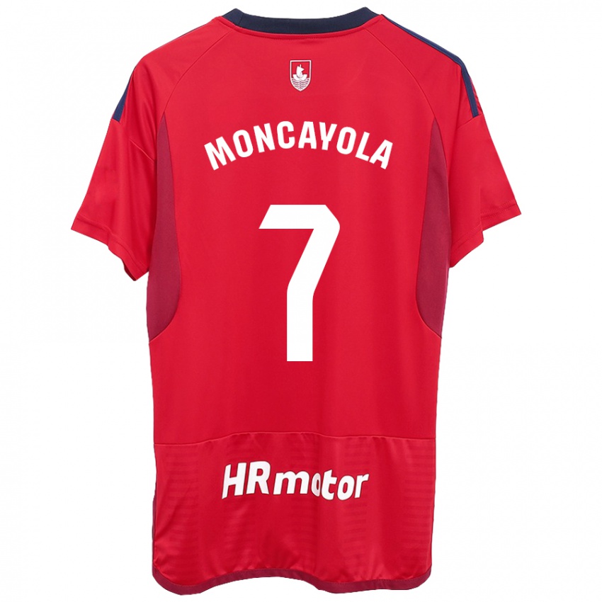 Criança Camisola Jon Moncayola #7 Vermelho Principal 2023/24 Camisa