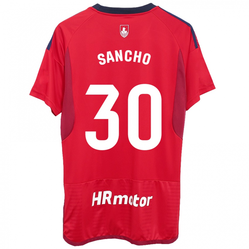 Criança Camisola Dani Sancho #30 Vermelho Principal 2023/24 Camisa