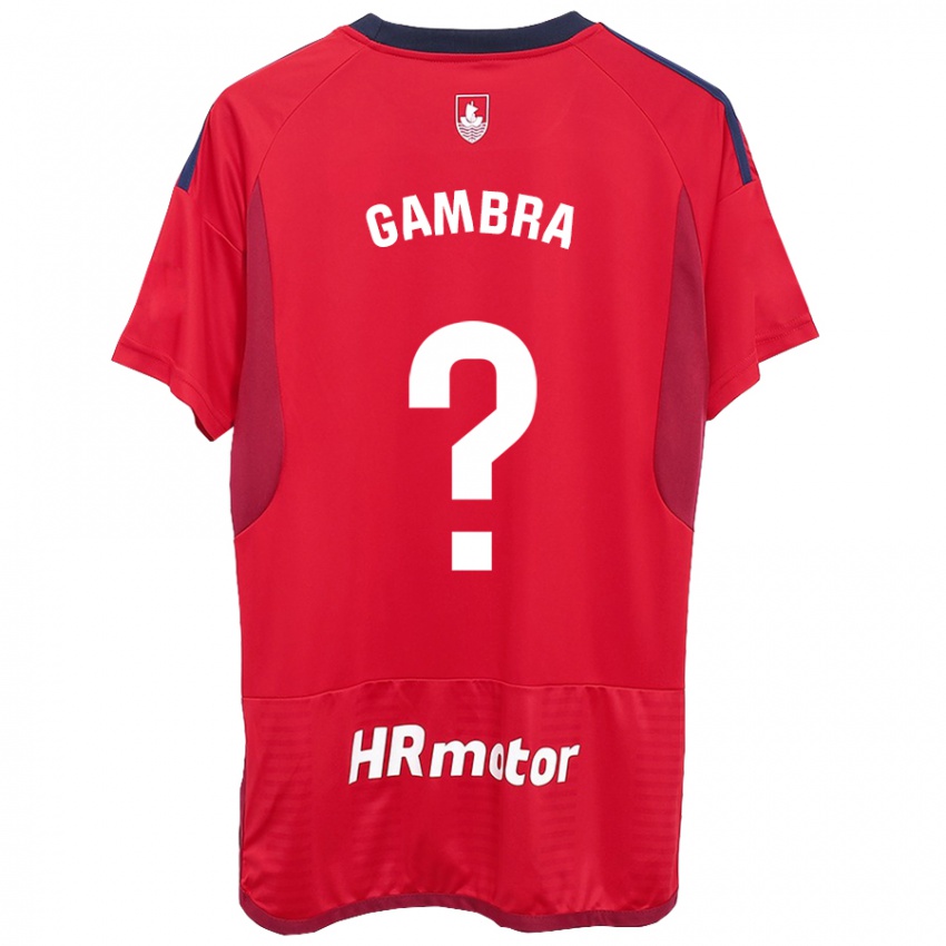 Criança Camisola Javi Gambra #0 Vermelho Principal 2023/24 Camisa