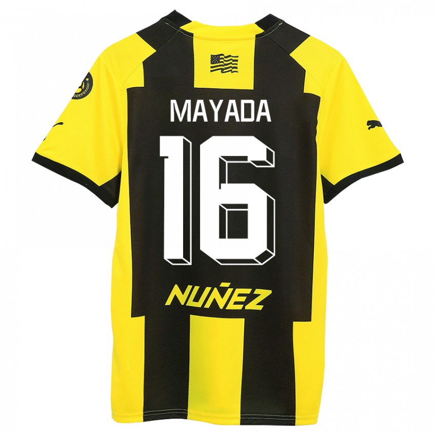 Criança Camisola Camilo Mayada #16 Amarelo Preto Principal 2023/24 Camisa