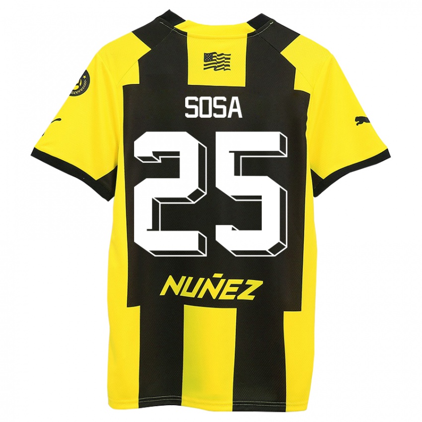 Criança Camisola Ignacio Sosa #25 Amarelo Preto Principal 2023/24 Camisa