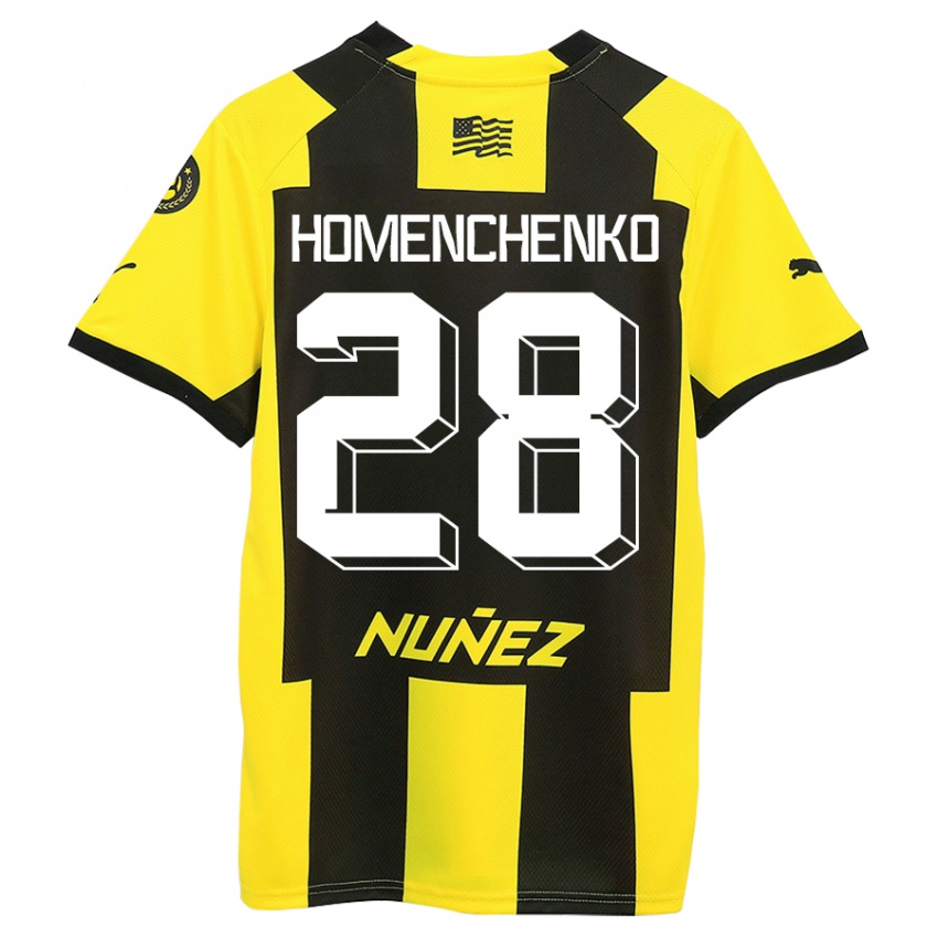 Criança Camisola Santiago Homenchenko #28 Amarelo Preto Principal 2023/24 Camisa