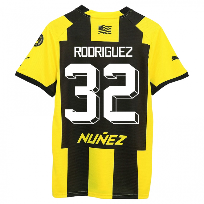 Criança Camisola Randall Rodríguez #32 Amarelo Preto Principal 2023/24 Camisa