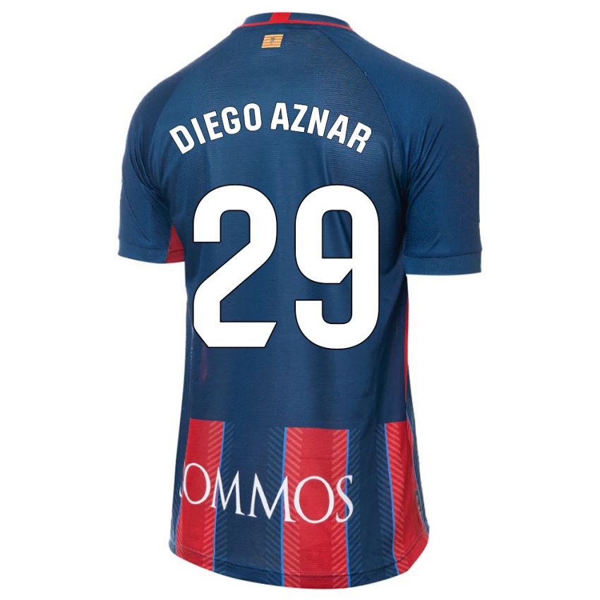 Criança Camisola Diego Aznar #29 Marinha Principal 2023/24 Camisa