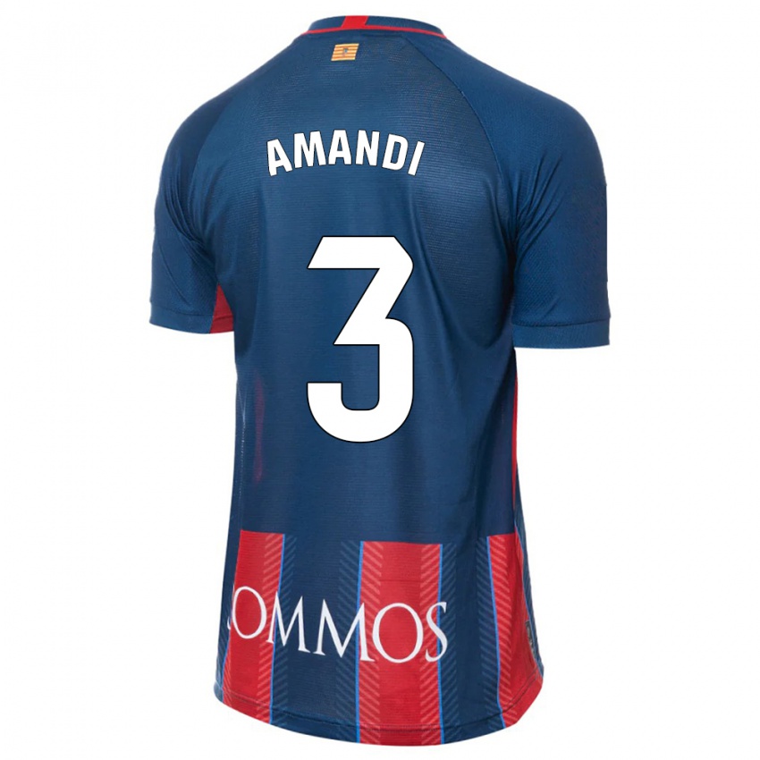 Criança Camisola Iván Amandi #3 Marinha Principal 2023/24 Camisa