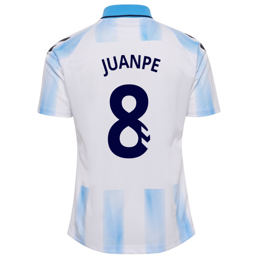 Criança Camisola Juanpe #8 Branco Azul Principal 2023/24 Camisa