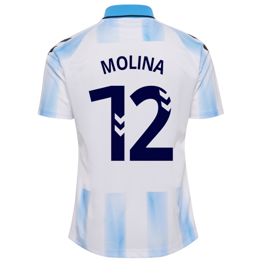 Criança Camisola Manu Molina #12 Branco Azul Principal 2023/24 Camisa