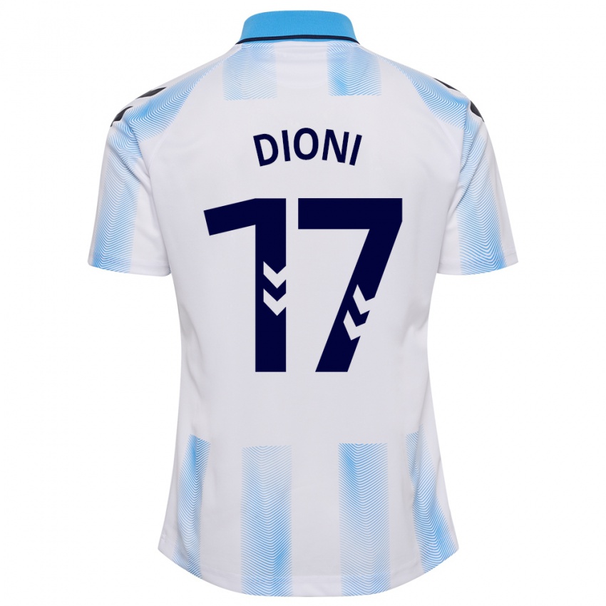 Criança Camisola Dioni #17 Branco Azul Principal 2023/24 Camisa