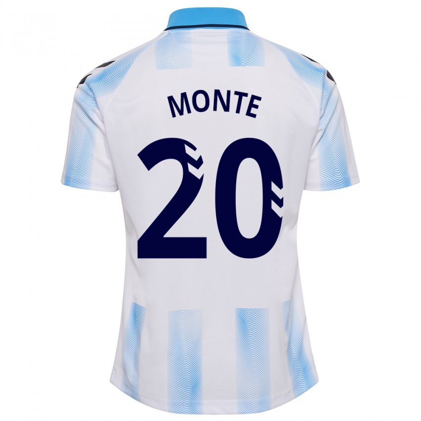 Criança Camisola Nélson Monte #20 Branco Azul Principal 2023/24 Camisa