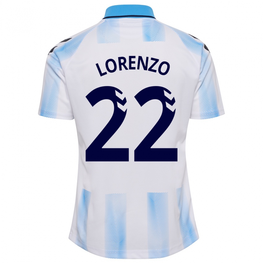 Criança Camisola Dani Lorenzo #22 Branco Azul Principal 2023/24 Camisa