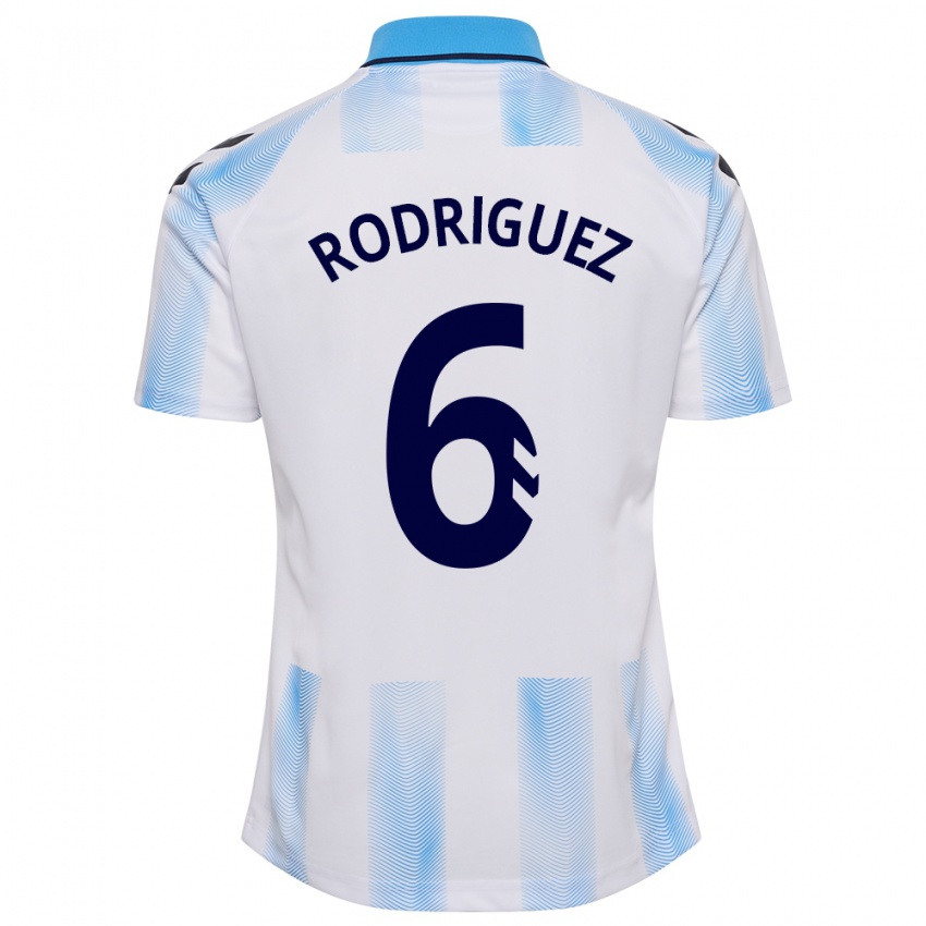 Criança Camisola Rafa Rodríguez #6 Branco Azul Principal 2023/24 Camisa