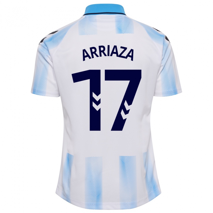 Criança Camisola Pablo Arriaza #17 Branco Azul Principal 2023/24 Camisa