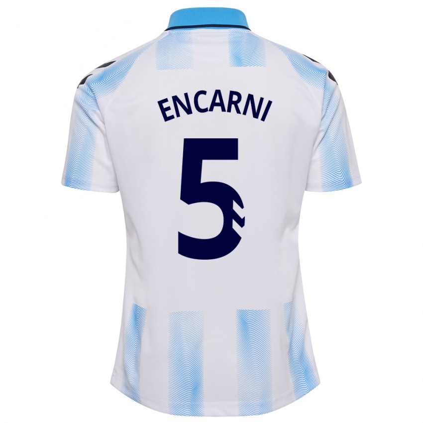 Criança Camisola Encarni #5 Branco Azul Principal 2023/24 Camisa