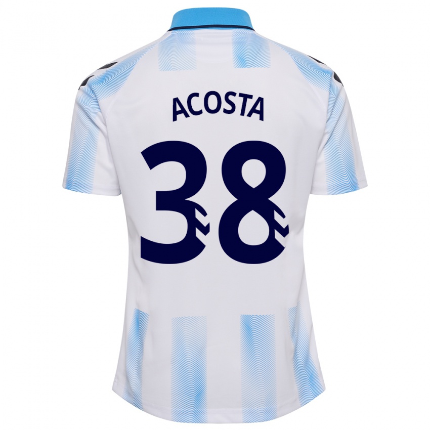 Criança Camisola Judith Acosta #38 Branco Azul Principal 2023/24 Camisa