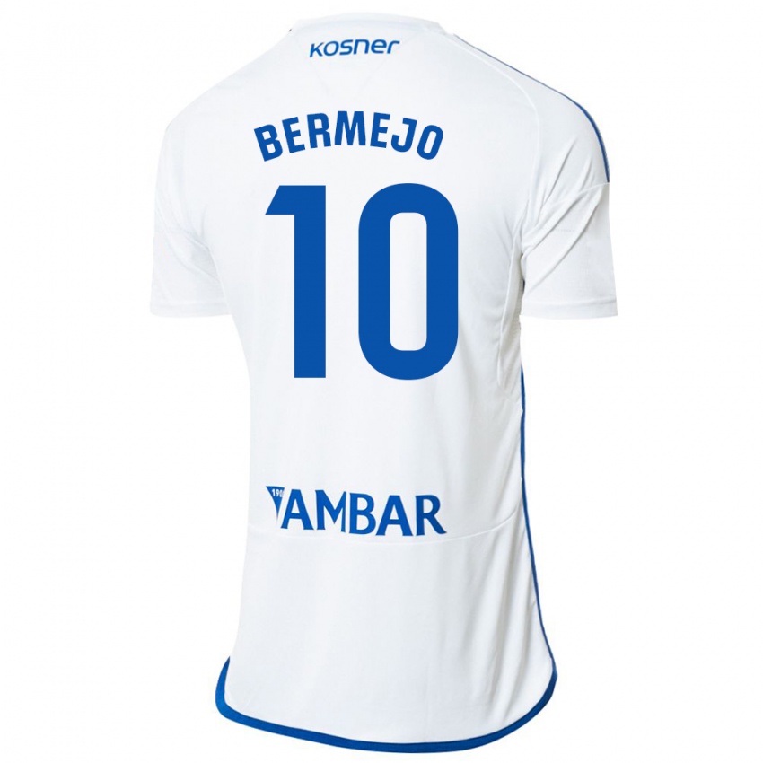 Criança Camisola Sergio Bermejo #10 Branco Principal 2023/24 Camisa