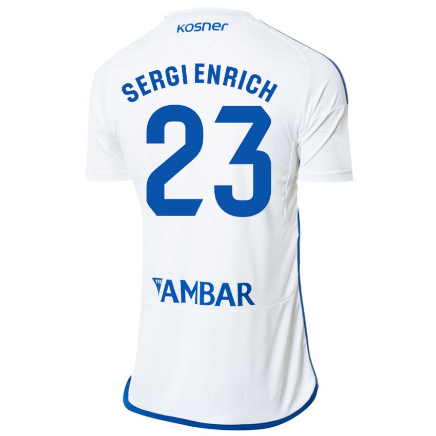 Criança Camisola Sergi Enrich #23 Branco Principal 2023/24 Camisa