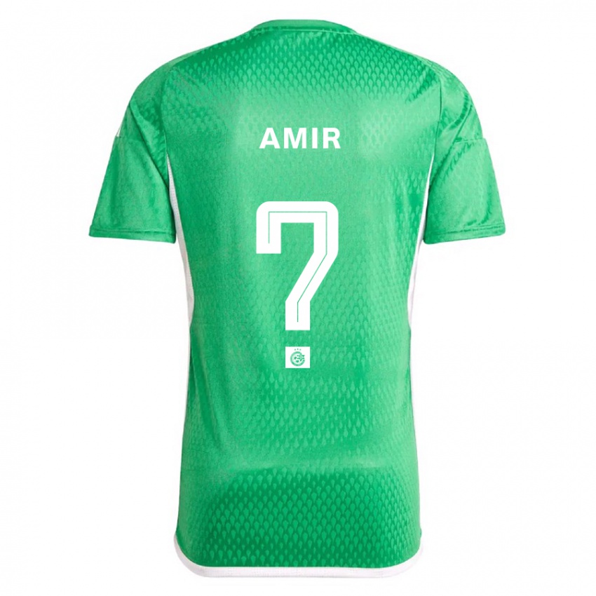 Criança Camisola Elad Amir #0 Branco Azul Principal 2023/24 Camisa