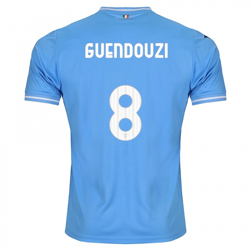 Criança Camisola Matteo Guendouzi #8 Azul Principal 2023/24 Camisa