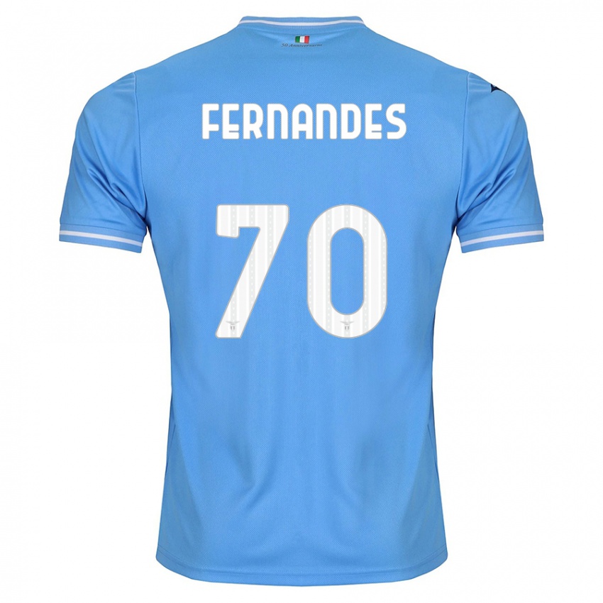 Criança Camisola Saná Fernandes #70 Azul Principal 2023/24 Camisa