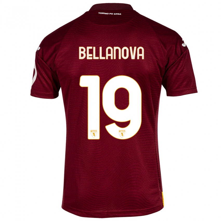 Criança Camisola Raoul Bellanova #19 Vermelho Escuro Principal 2023/24 Camisa