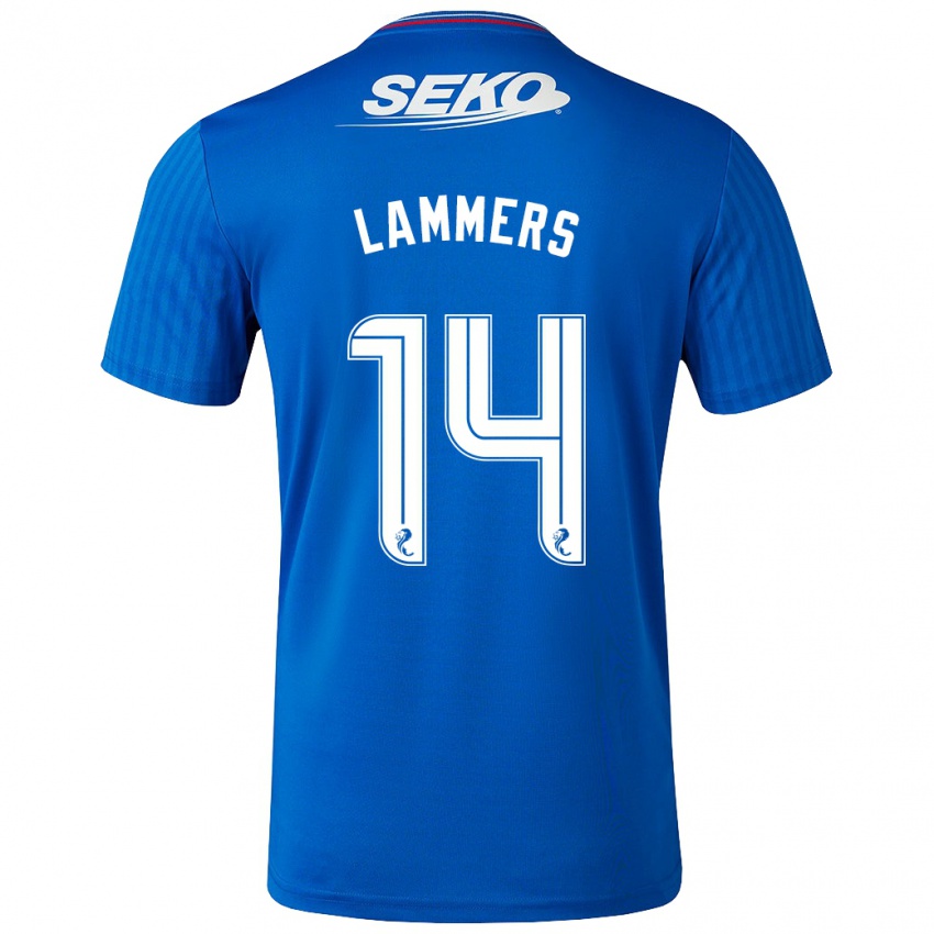 Criança Camisola Sam Lammers #14 Azul Principal 2023/24 Camisa