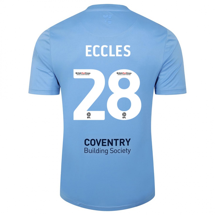 Criança Camisola Josh Eccles #28 Céu Azul Principal 2023/24 Camisa